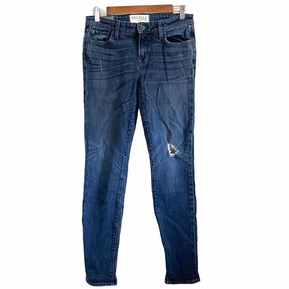 Textile Elizabeth & James Kate Skinny Distressed Medium Wash Blue Jeans Size 29 - Picture 1 of 9